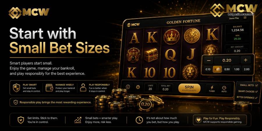 Start with Small Bet Sizes
